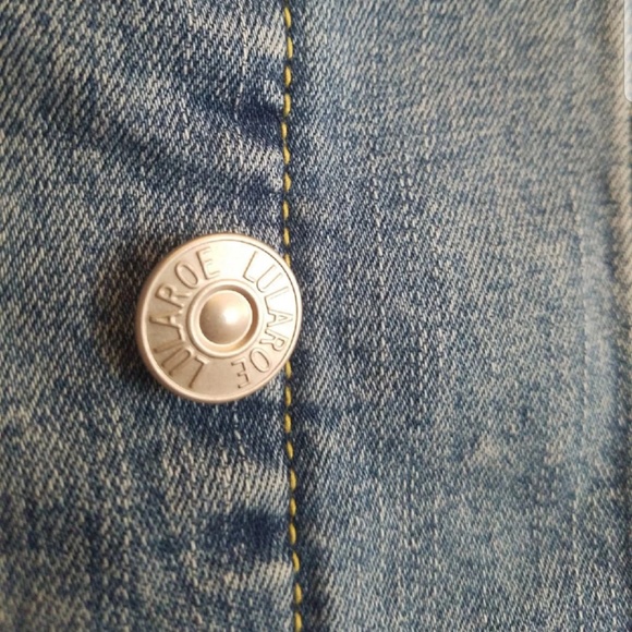 Lularoe Jaxon Plain Jean Jacket - Picture 3 of 6